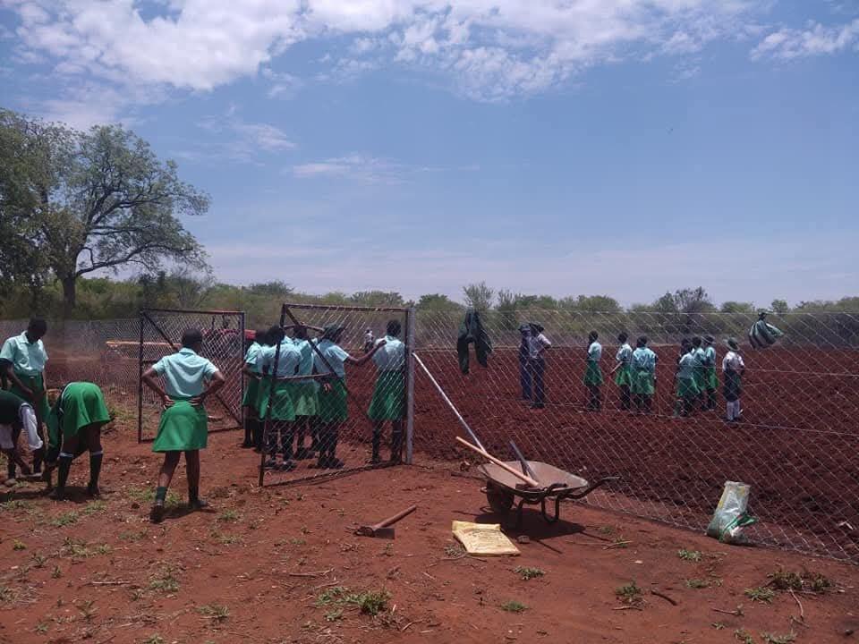 Learners in a practical agriculture lesson